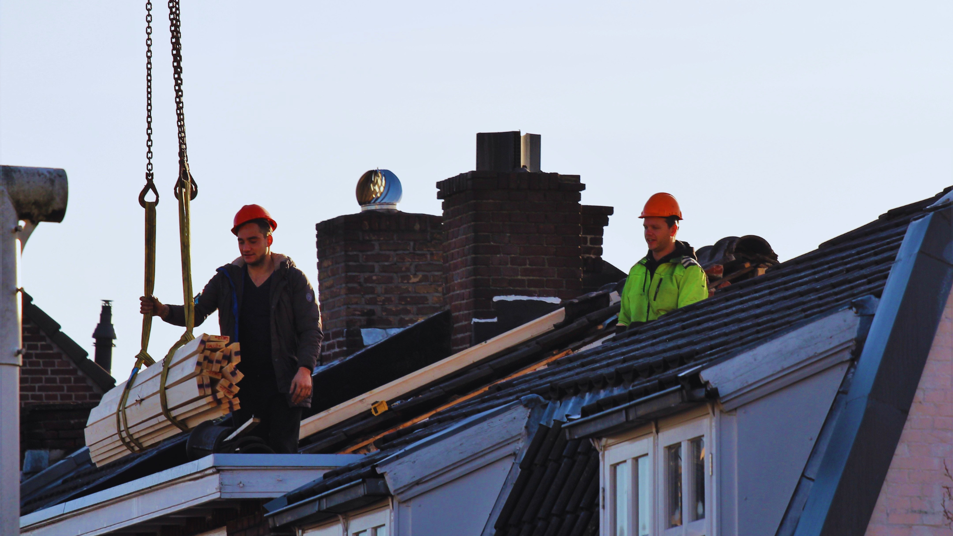 Men working on roof